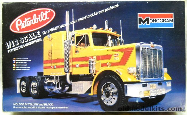 Monogram 1/16 Peterbilt 359 Conventional - Semi Tractor Truck, 2500 plastic model kit